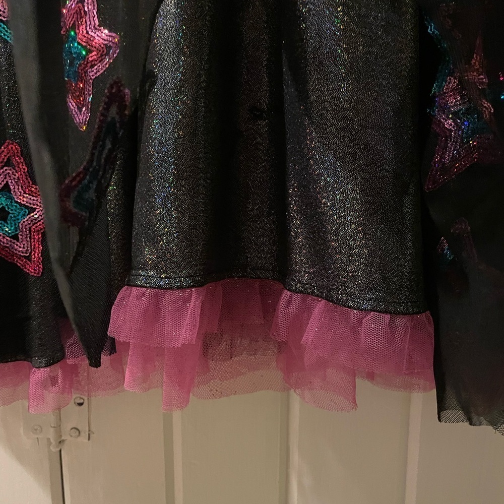 LOL Surprise Black Star Dress-large 10/12 like new - Picture 4 of 7